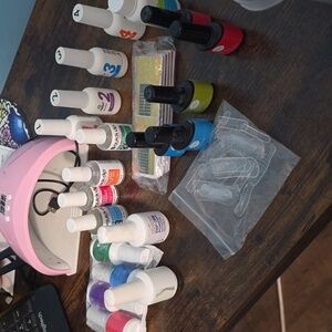 Nail dip powder polishes, led nail lights